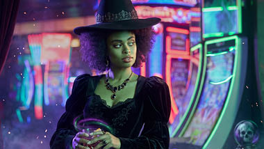 witch at slot machine